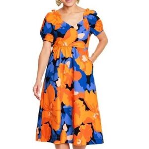 💕4 for $12 Sale!💕 Tabitha Brown Bold Floral Midi Dress